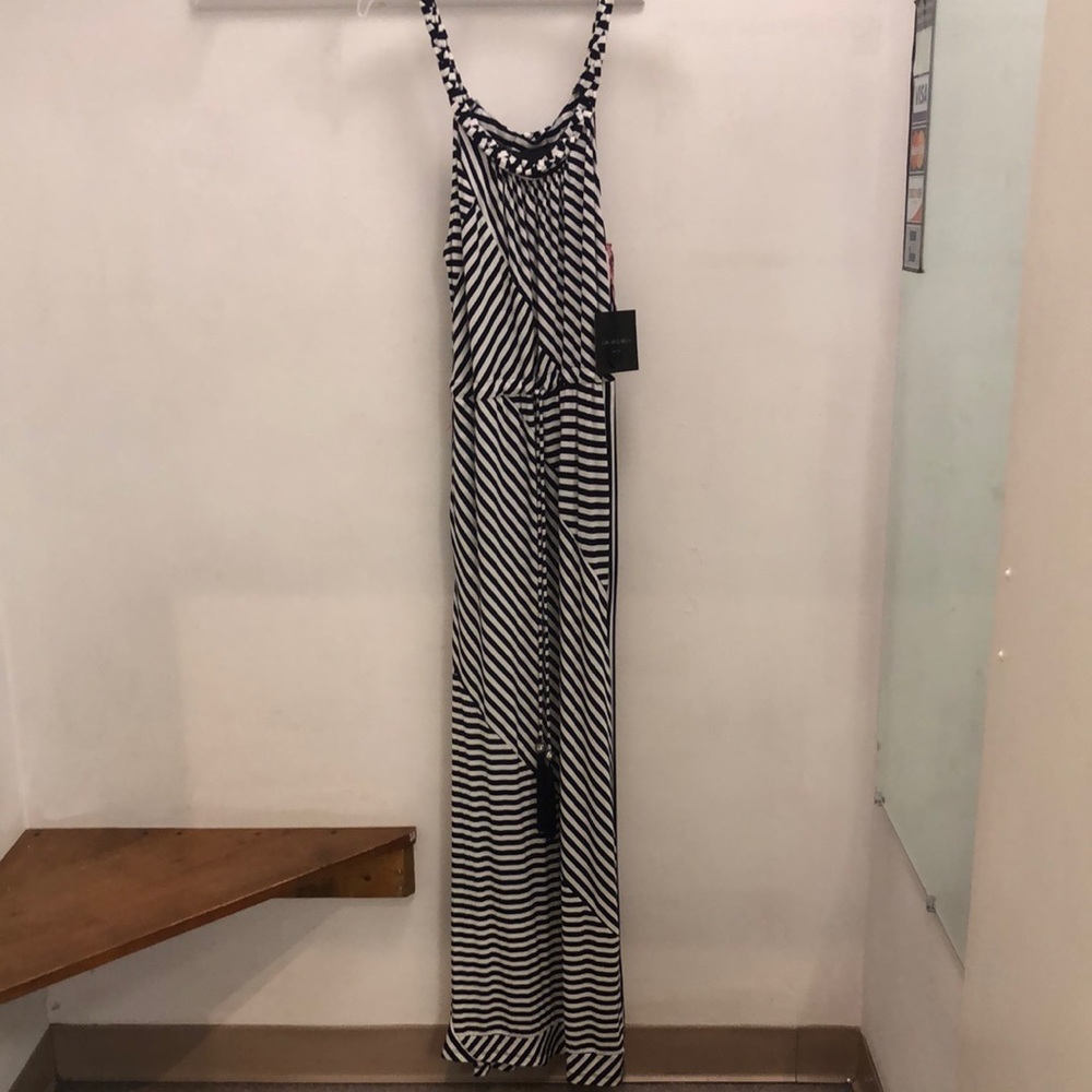 Cynthia Rowley Striped Blue and White Maxi Dress